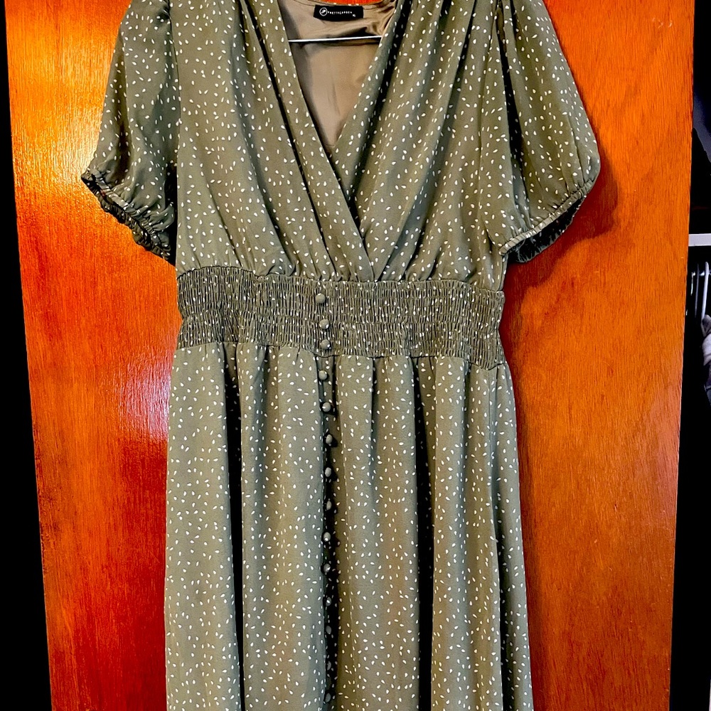 Sage green dress from pretty gardens